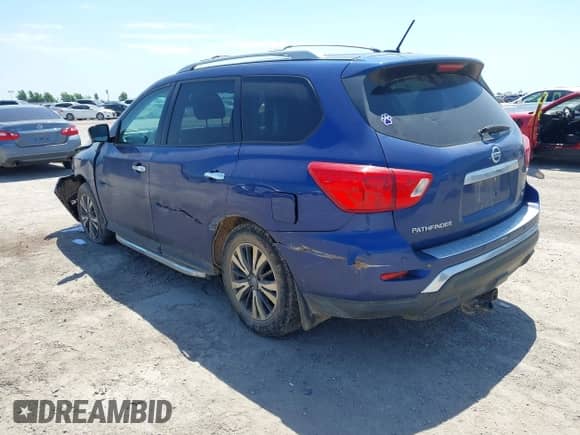 2017 Nissan Pathfinder SV with VIN 5N1DR2MM2HC656691, listed as a IAAI auction lot 42234327 with 129,867 mi miles and . Bid and sale history available at DreamBid. Image 3.