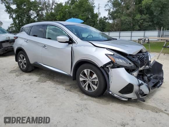 2022 Nissan Murano S with VIN 5N1AZ2AJ4NC123377, listed as a Copart auction lot 59972285 with 27,247 mi miles and Salvage title. Bid and sale history available at DreamBid. Image 4.
