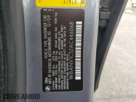 2010 BMW 5 Series 528i xDrive z VIN WBANV1C52AC446068, wystawiony jako Copart lot #71206885 z przebiegiem 185 240 mil mil oraz Szkoda całkowita • Salvage title. Historia ofert i sprzedaży dostępna na DreamBid. Obrazek 12.