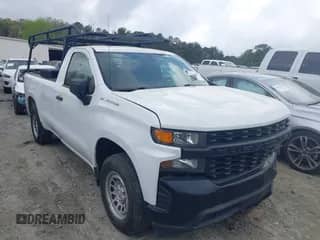 2020 Chevrolet Silverado 1500 Work Truck with VIN 3GCNWAEH7LG110780, listed as a IAAI auction lot 41924627 with 104,653 mi miles and . Bid and sale history available at DreamBid. Image 1.