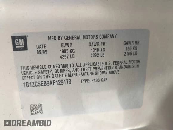 2010 Chevrolet Malibu 1LT с VIN 1G1ZC5EB9AF129173, выставлен на аукционе IAAI как лот 43334472 с пробегом 90 024 миль миль и . История ставок и продаж доступна на DreamBid. Изображение 9.