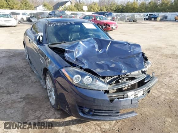 2008 Hyundai Tiburon GT with VIN KMHHN66F88U278938, listed as a IAAI auction lot 41490527 with 200,669 mi miles and . Bid and sale history available at DreamBid. Image 1.