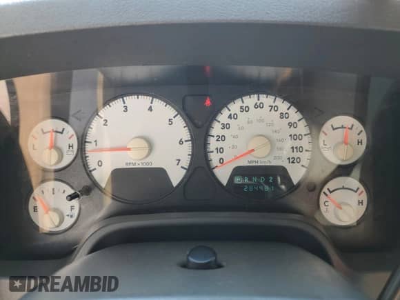 2007 Dodge 1500 SLT with VIN 1D7HU18P67J538940, listed as a Copart auction lot 80452485 with 284,981 mi miles and Salvage title. Bid and sale history available at DreamBid. Image 9.