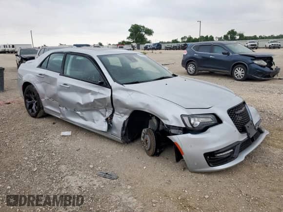 2023 Chrysler 300 S with VIN 2C3CCABT0PH691493, listed as a Copart auction lot 57356395 with 7,502 mi miles and Salvage title. Bid and sale history available at DreamBid. Image 4.