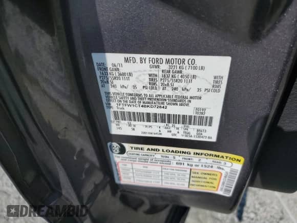 2011 Ford F-150 XLT с VIN 1FTFW1CT4BKD72842, выставлен на аукционе Copart как лот 69568615 с пробегом 145 827 миль миль и Списание • Salvage title. История ставок и продаж доступна на DreamBid. Изображение 12.