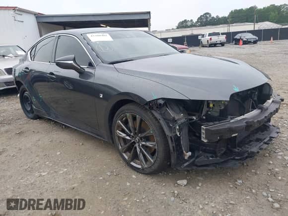 2022 Lexus IS 350 F Sport with VIN JTHGZ1B24N5051969, listed as a IAAI auction lot 42380401 with 25,360 mi miles and . Bid and sale history available at DreamBid. Image 1.