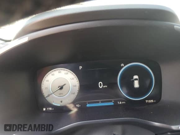 2021 Hyundai Santa Fe SEL with VIN 5NMS64AJ4MH303665, listed as a Copart auction lot 66020185 with 71,325 mi miles and Salvage title. Bid and sale history available at DreamBid. Image 9.