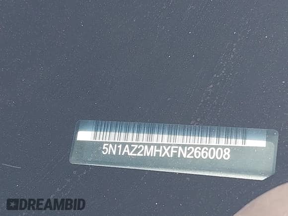 2015 Nissan Murano S с VIN 5N1AZ2MHXFN266008, выставлен на аукционе IAAI как лот 42710335 с пробегом 126 320 миль миль и . История ставок и продаж доступна на DreamBid. Изображение 9.