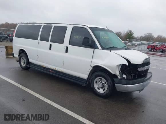 2012 Chevrolet Express Passenger 1LT with VIN 1GAZG1FG2C1158103, listed as a IAAI auction lot 40811071 with 264,063 mi miles and . Bid and sale history available at DreamBid. Image 1.