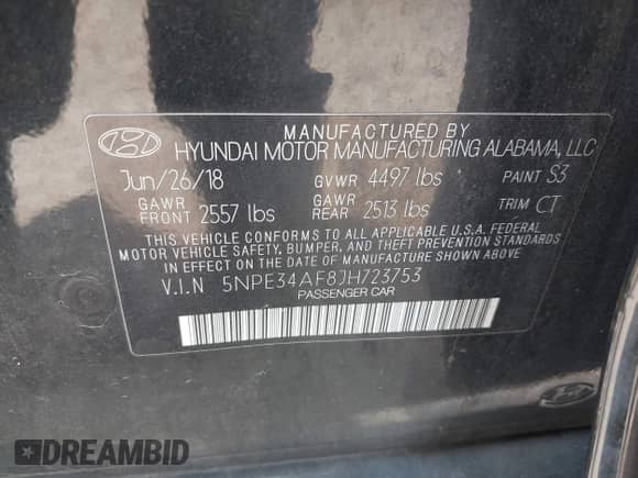 2018 Hyundai Sonata Limited с VIN 5NPE34AF8JH723753, выставлен на аукционе IAAI как лот 42689184 с пробегом 29 572 миль миль и . История ставок и продаж доступна на DreamBid. Изображение 9.