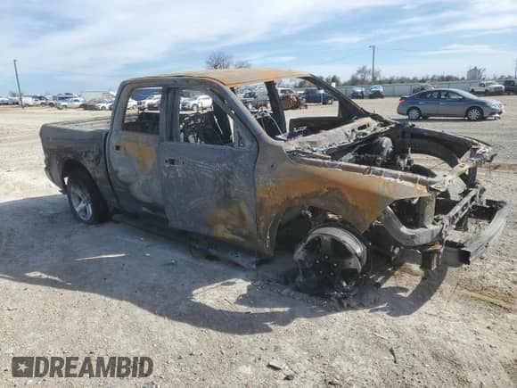 2018 Ram 1500 Express with VIN 3C6RR6KT7JG250671, listed as a Copart auction lot 49431735 with Not provided miles and Non repairable. Bid and sale history available at DreamBid. Image 4.