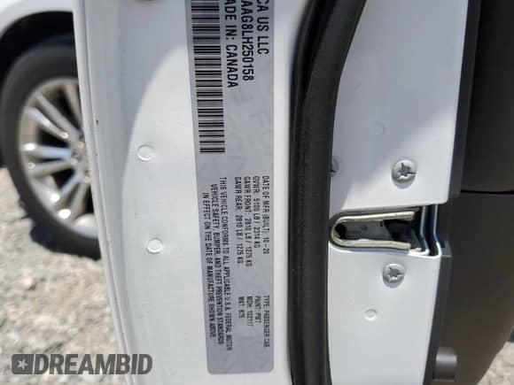 2020 Chrysler 300 Touring с VIN 2C3CCAAG8LH250158, выставлен на аукционе Copart как лот 64755645 с пробегом 14 896 миль миль и Списание • Salvage title. История ставок и продаж доступна на DreamBid. Изображение 13.