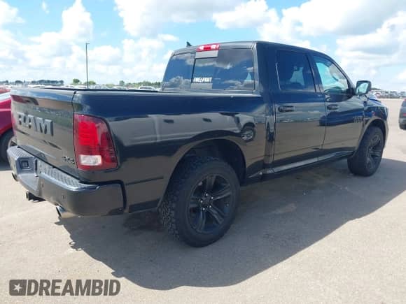 2017 Ram 1500 Sport with VIN 1C6RR7MT3HS850772, listed as a IAAI auction lot 43052628 with 114,881 mi miles and . Bid and sale history available at DreamBid. Image 4.