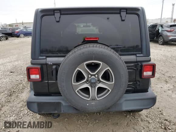 2022 Jeep Wrangler Unlimited Sport with VIN 1C4HJXDN4NW144864, listed as a Copart auction lot 81532584 with 34,830 mi miles and Salvage title. Bid and sale history available at DreamBid. Image 6.