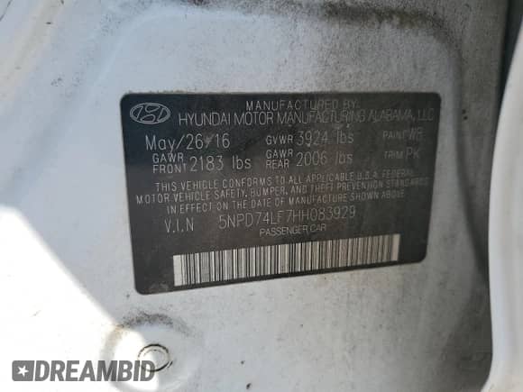 2017 Hyundai Elantra SE z VIN 5NPD74LF7HH083929, wystawiony jako Copart lot #80991435 z przebiegiem 143 340 mil mil oraz Czysty tytuł • Clean title. Historia ofert i sprzedaży dostępna na DreamBid. Obrazek 12.