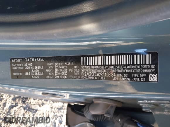 2024 Dodge Hornet R/T z VIN ZACPDFCW2R3A08184, wystawiony jako IAAI lot #41355339 z przebiegiem 8 658 mil mil oraz . Historia ofert i sprzedaży dostępna na DreamBid. Obrazek 9.