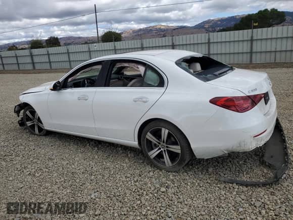 2022 Mercedes-Benz C 300 with VIN W1KAF4GB8NR057007, listed as a Copart auction lot 80397405 with 48,512 mi miles and Salvage title. Bid and sale history available at DreamBid. Image 2.