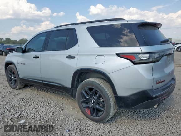 2020 Chevrolet Traverse Premier with VIN 1GNERKKW5LJ114753, listed as a Copart auction lot 80750995 with 82,713 mi miles and Salvage title. Bid and sale history available at DreamBid. Image 2.