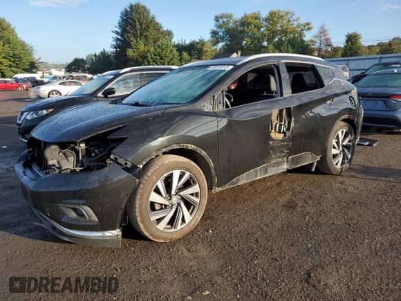 2015 Nissan Murano SL with VIN 5N1AZ2MH5FN243266, listed as a Copart auction lot 72015915 with 113,384 mi miles and Salvage title. Bid and sale history available at DreamBid. Image 1.