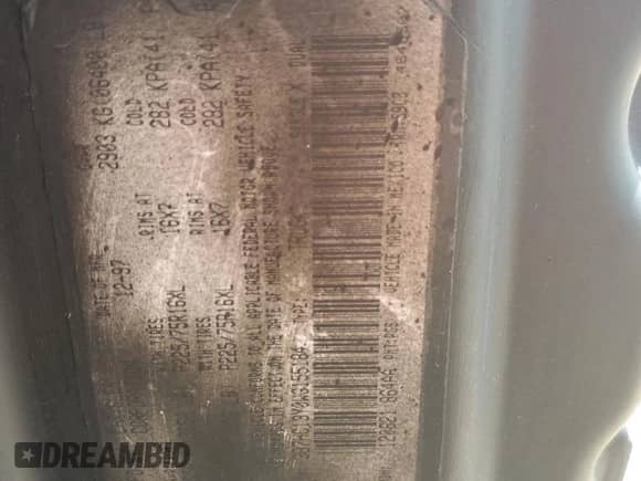 1998 Dodge 1500 z VIN 3B7HC13Y0WG155184, wystawiony jako Copart lot #82089275 z przebiegiem Nie podano mil oraz Szkoda całkowita • Salvage title. Historia ofert i sprzedaży dostępna na DreamBid. Obrazek 12.