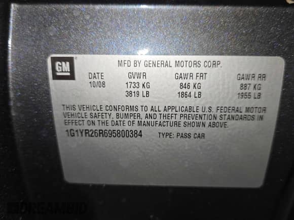 2009 Chevrolet Corvette ZR1 3ZR with VIN 1G1YR26R695800384, listed as a Copart auction lot 87475215 with 1,951 mi miles and Salvage title. Bid and sale history available at DreamBid. Image 10.