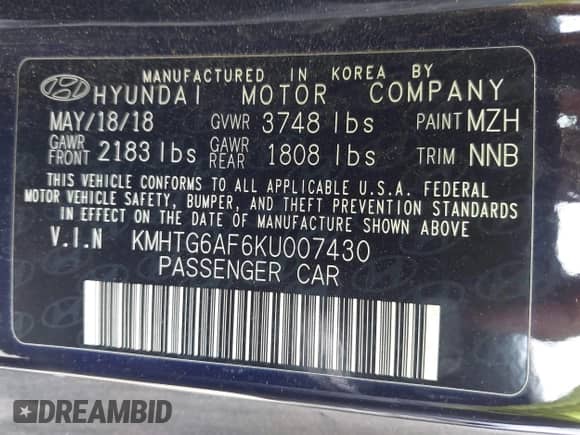 2019 Hyundai Veloster 2.0 с VIN KMHTG6AF6KU007430, выставлен на аукционе IAAI как лот 41923885 с пробегом 55 238 миль миль и . История ставок и продаж доступна на DreamBid. Изображение 9.