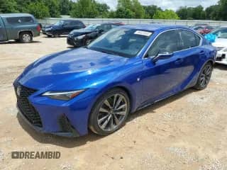2021 Lexus IS 350 F Sport with VIN JTHGZ1B22M5040340, listed as a Copart auction lot 64423585 with 55,393 mi miles and Salvage title. Bid and sale history available at DreamBid. Image 1.