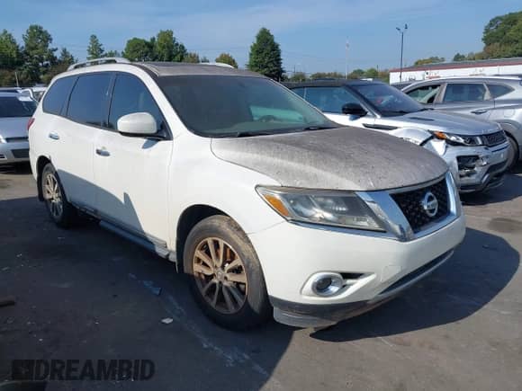 2013 Nissan Pathfinder S with VIN 5N1AR2MM7DC623604, listed as a IAAI auction lot 43280314 with 162,200 mi miles and . Bid and sale history available at DreamBid. Image 1.