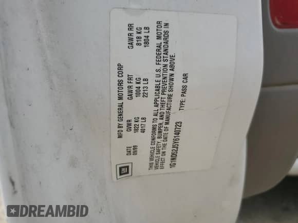 2000 Chevrolet Malibu с VIN 1G1ND52J5Y6140723, выставлен на аукционе Copart как лот 56112585 с пробегом 190 281 миль миль и Списание • Salvage title. История ставок и продаж доступна на DreamBid. Изображение 12.