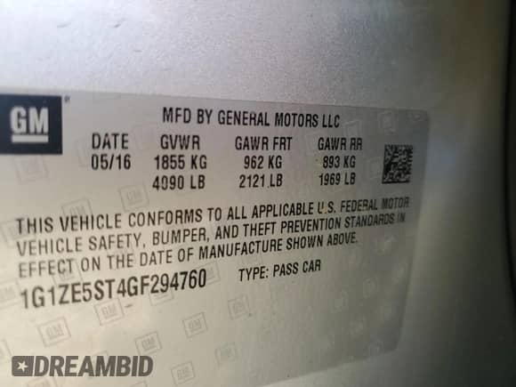 2016 Chevrolet Malibu LT z VIN 1G1ZE5ST4GF294760, wystawiony jako Copart lot #84407085 z przebiegiem 126 251 mil mil oraz Czysty tytuł • Clean title. Historia ofert i sprzedaży dostępna na DreamBid. Obrazek 12.