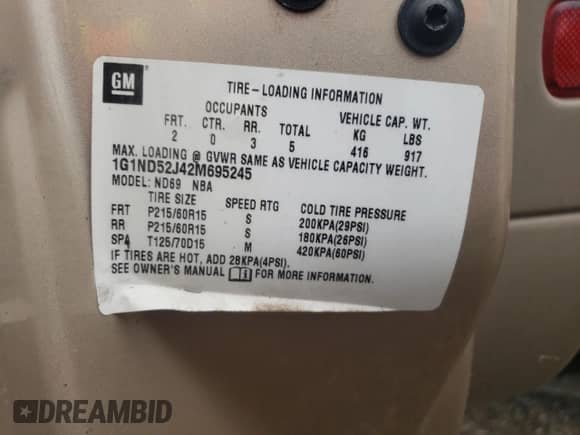 2002 Chevrolet Malibu с VIN 1G1ND52J42M695245, выставлен на аукционе Copart как лот 59803245 с пробегом 84 222 миль миль и Списание • Salvage title. История ставок и продаж доступна на DreamBid. Изображение 12.