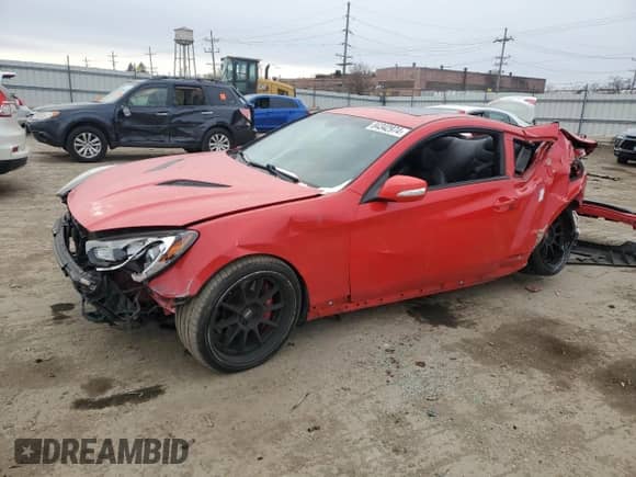 2015 Hyundai Genesis Coupe Ultimate с VIN KMHHU6KJ1FU130009, выставлен на аукционе Copart как лот 84342974 с пробегом 112 597 миль миль и Списание • Salvage title. История ставок и продаж доступна на DreamBid. Изображение 1.
