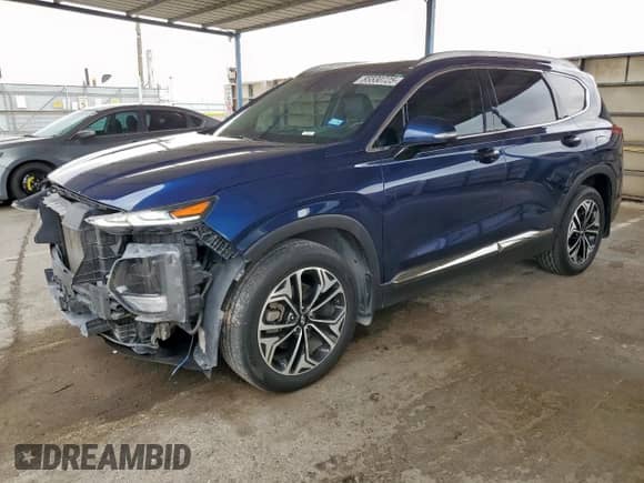 2020 Hyundai Santa Fe Limited with VIN 5NMS53AA0LH199655, listed as a Copart auction lot 85530725 with 57,222 mi miles and Salvage title. Bid and sale history available at DreamBid. Image 1.