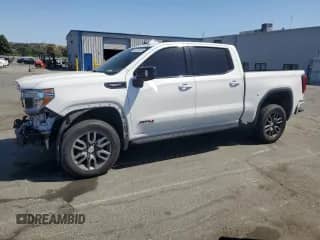 2020 GMC Sierra 1500 AT4 with VIN 1GTU9EET4LZ316282, listed as a Copart auction lot 58825605 with 90,811 mi miles and Salvage title. Bid and sale history available at DreamBid. Image 1.