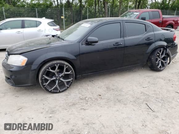 2012 Dodge Avenger SXT Plus with VIN 1C3CDZEG6CN217964, listed as a Copart auction lot 56052535 with 110,381 mi miles and Salvage title. Bid and sale history available at DreamBid. Image 1.