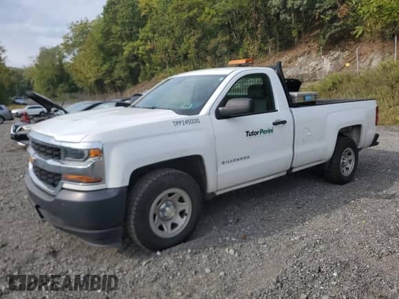 2018 Chevrolet Silverado 1500 Work Truck z VIN 1GCNCNEC1JZ120013, wystawiony jako Copart lot #80786395 z przebiegiem 79 760 mil mil oraz Szkoda całkowita • Salvage title. Historia ofert i sprzedaży dostępna na DreamBid. Obrazek 1.