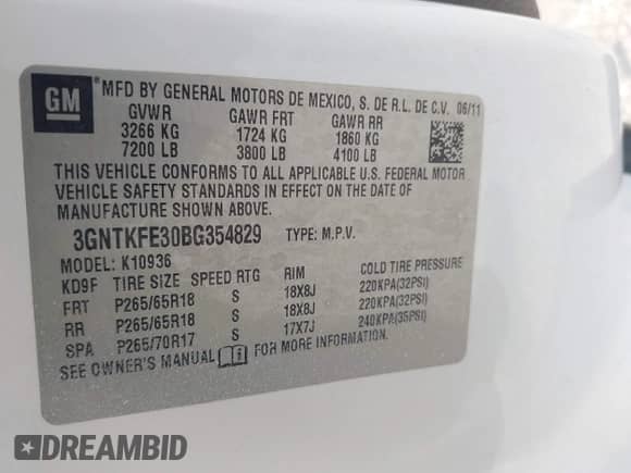 2011 Chevrolet Avalanche LT с VIN 3GNTKFE30BG354829, выставлен на аукционе IAAI как лот 42553810 с пробегом 163 482 миль миль и . История ставок и продаж доступна на DreamBid. Изображение 9.
