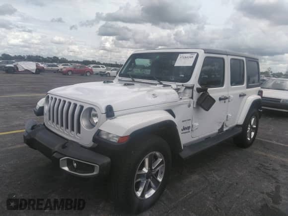2021 Jeep Wrangler Unlimited Sahara Altitude z VIN 1C4HJXEN8MW536100, wystawiony jako IAAI lot #37184105 z przebiegiem 62 965 mil mil oraz . Historia ofert i sprzedaży dostępna na DreamBid. Obrazek 17.