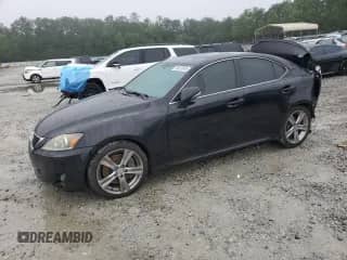 2011 Lexus IS 350 with VIN JTHBE5C22B5028116, listed as a Copart auction lot 58629695 with 128,537 mi miles and Salvage title. Bid and sale history available at DreamBid. Image 1.