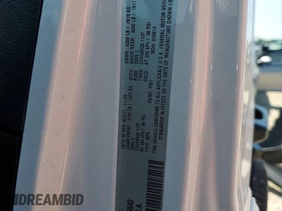 2023 Jeep Wrangler Sahara with VIN 1C4JJXP69PW555542, listed as a Copart auction lot 70154975 with 38,720 mi miles and Salvage title. Bid and sale history available at DreamBid. Image 13.