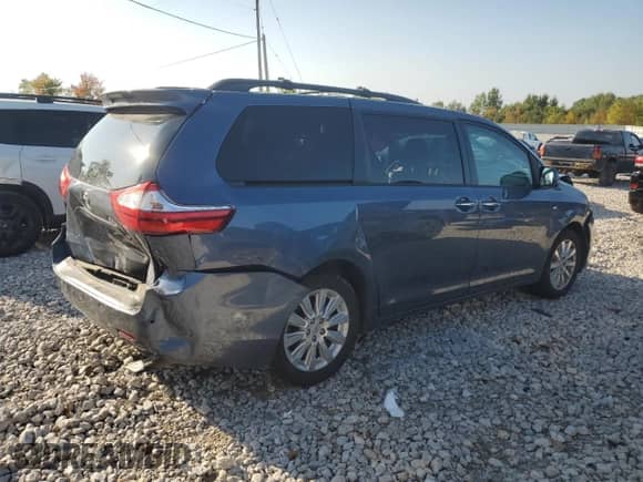 2016 Toyota Sienna Limited Premium with VIN 5TDDK3DC0GS130725, listed as a Copart auction lot 83927675 with 118,414 mi miles and Clean title. Bid and sale history available at DreamBid. Image 3.