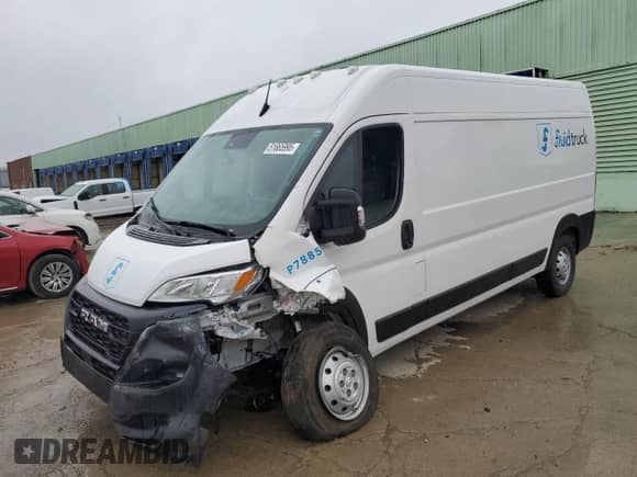 2023 Ram ProMaster Cargo z VIN 3C6LRVDG5PE550116, wystawiony jako Copart lot #51665995 z przebiegiem Nie podano mil oraz Szkoda całkowita • Salvage title. Historia ofert i sprzedaży dostępna na DreamBid. Obrazek 1.