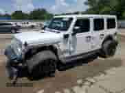 2022 Jeep Wrangler Unlimited Sahara with VIN 1C4JJXP69NW223291, listed as a Copart auction lot 64458055 with 24,574 mi miles and Salvage title. Bid and sale history available at DreamBid. Image 1.