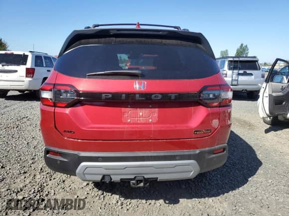 2025 Honda Pilot TrailSport with VIN 5FNYG1H68SB024192, listed as a Copart auction lot 81093375 with 10,541 mi miles and Salvage title. Bid and sale history available at DreamBid. Image 6.