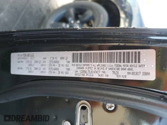 2018 Ram 1500 Big Horn z VIN 1C6RR6LT5JS147417, wystawiony jako Copart lot #86775465 z przebiegiem 61 515 mil mil oraz Szkoda całkowita • Salvage title. Historia ofert i sprzedaży dostępna na DreamBid. Obrazek 13.