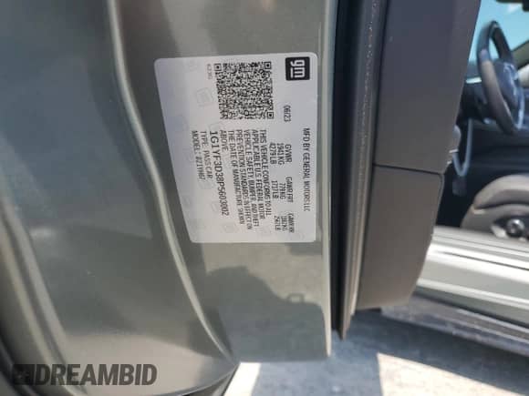 2023 Chevrolet Corvette 3LZ с VIN 1G1YF3D38P5603002, выставлен на аукционе Copart как лот 68337645 с пробегом 4 100 миль миль и Списание • Salvage title. История ставок и продаж доступна на DreamBid. Изображение 13.