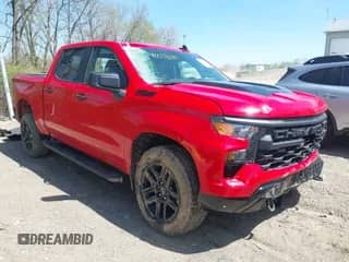2024 Chevrolet Silverado 1500 Custom Trail Boss with VIN 3GCPDCEKXRG265421, listed as a IAAI auction lot 42053699 with 17,778 mi miles and . Bid and sale history available at DreamBid. Image 1.