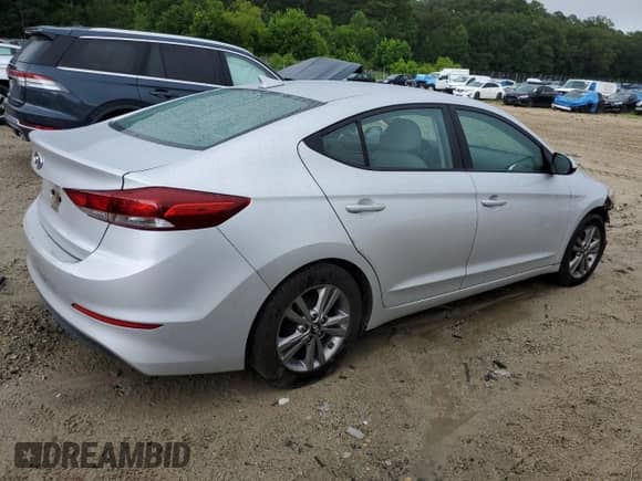 2017 Hyundai Elantra Value Edition with VIN KMHD84LFXHU206217, listed as a Copart auction lot 63092975 with 101,231 mi miles and Salvage title. Bid and sale history available at DreamBid. Image 3.