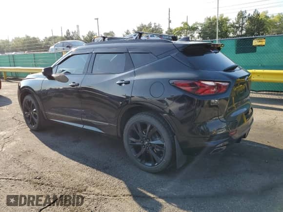 2022 Chevrolet Blazer RS with VIN 3GNKBKRS4NS114822, listed as a Copart auction lot 71258955 with 37,125 mi miles and Salvage title. Bid and sale history available at DreamBid. Image 2.