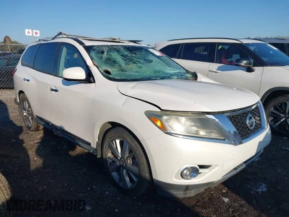 2014 Nissan Pathfinder SL z VIN 5N1AR2MN4EC683916, wystawiony jako IAAI lot #41773458 z przebiegiem 178 093 mil mil oraz . Historia ofert i sprzedaży dostępna na DreamBid. Obrazek 1.